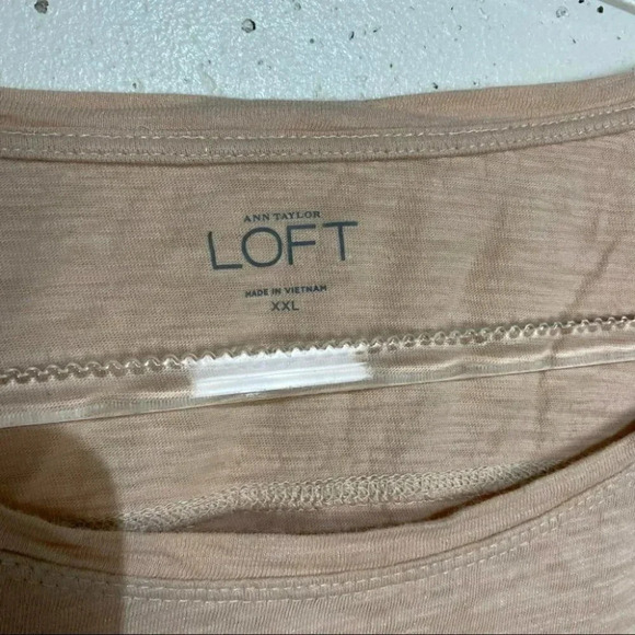 Ann Taylor Loft XXL tan‎ glitter long sleeve shirt - Picture 5 of 5